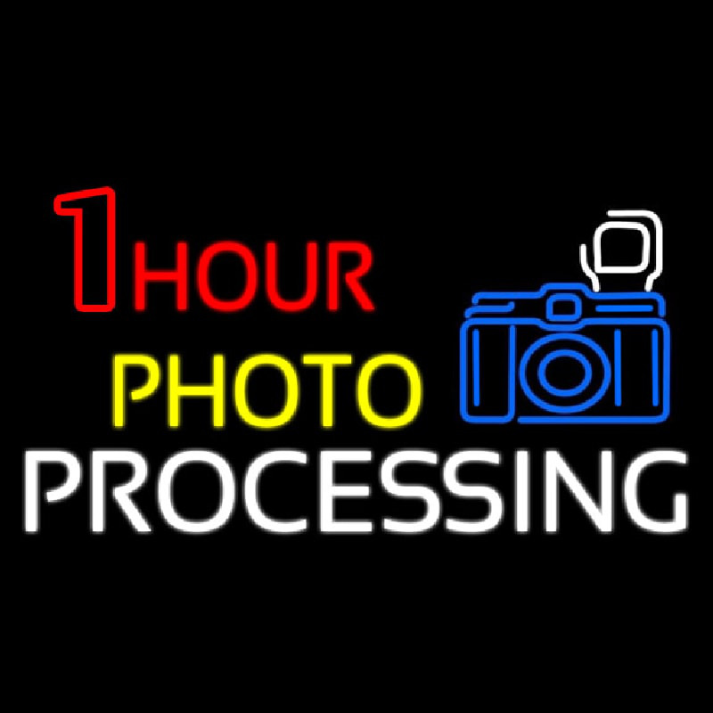 One Hour Photo Processing With Logo Leuchtreklame