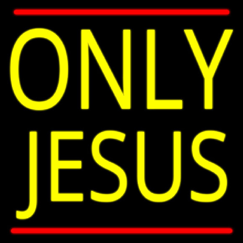 Only Jesus With Line Leuchtreklame