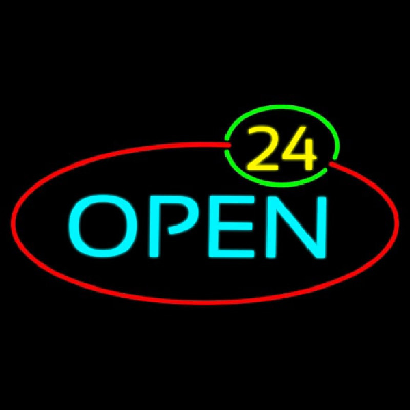 Open 24 Leuchtreklame