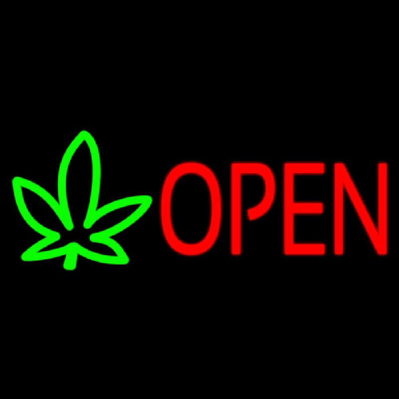 Open Leaf Logo Leuchtreklame