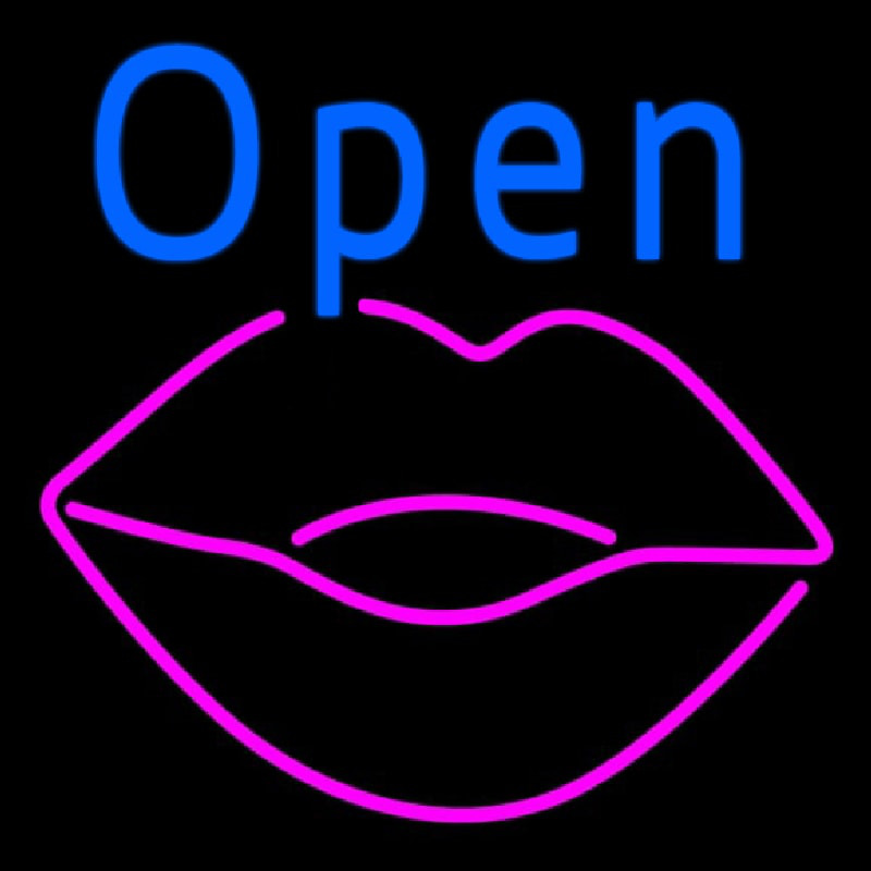 Open Lip Leuchtreklame