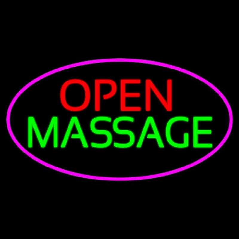 Open Massage Leuchtreklame