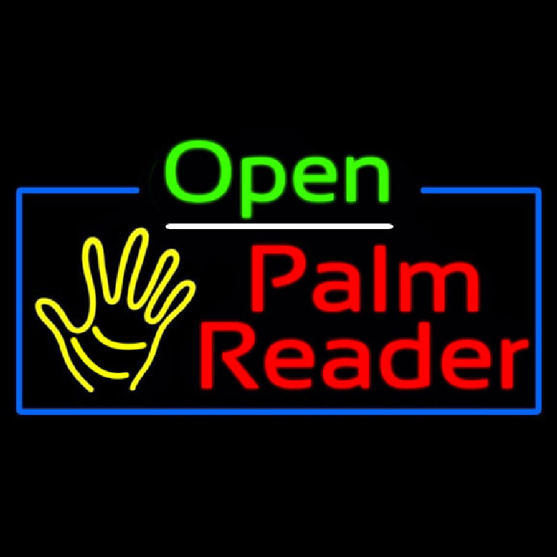 Open Palm Reader Leuchtreklame