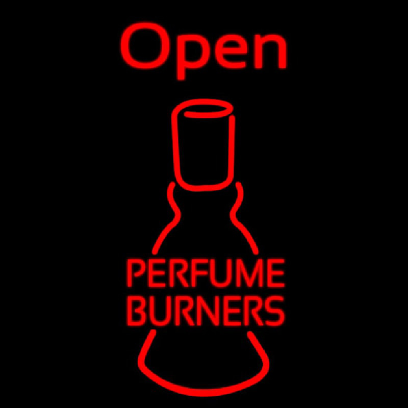 Open Perfume Burners Leuchtreklame