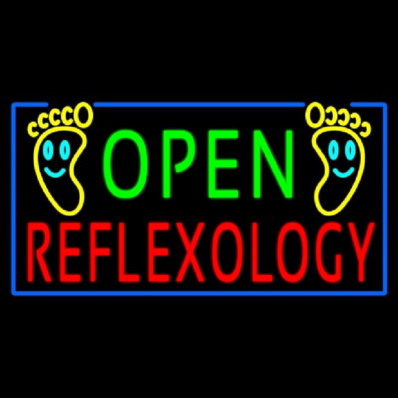 Open Refle ology Leuchtreklame