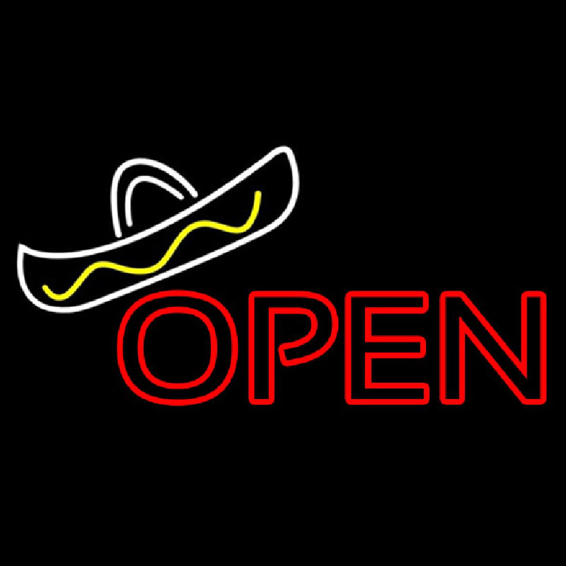 Open Sombrero Leuchtreklame