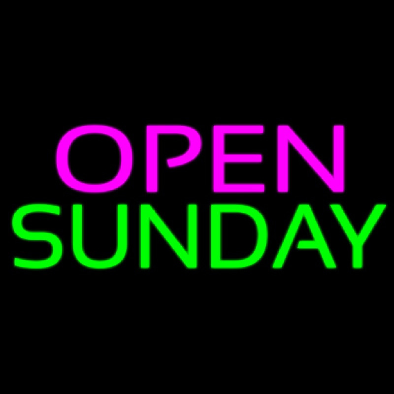 Open Sunday Leuchtreklame