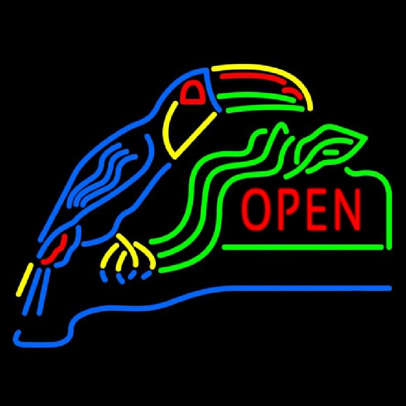 Open With Parrot Leuchtreklame