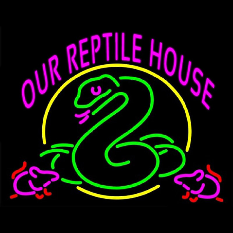 Our Reptile House Leuchtreklame