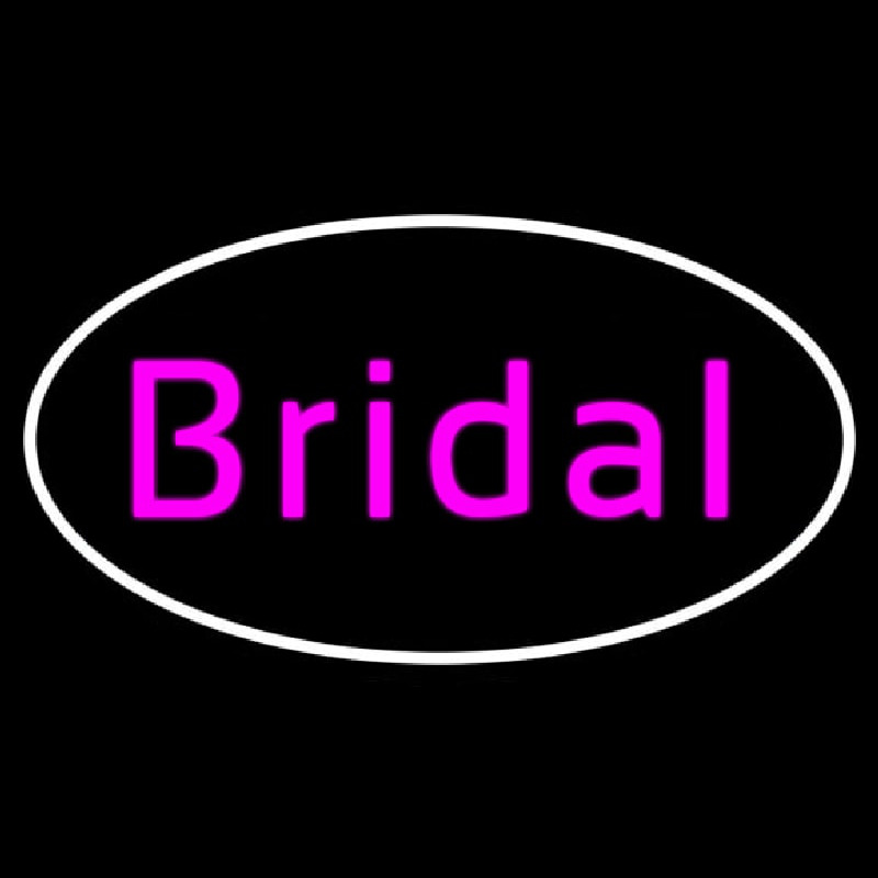 Oval Bridal In Pink Leuchtreklame