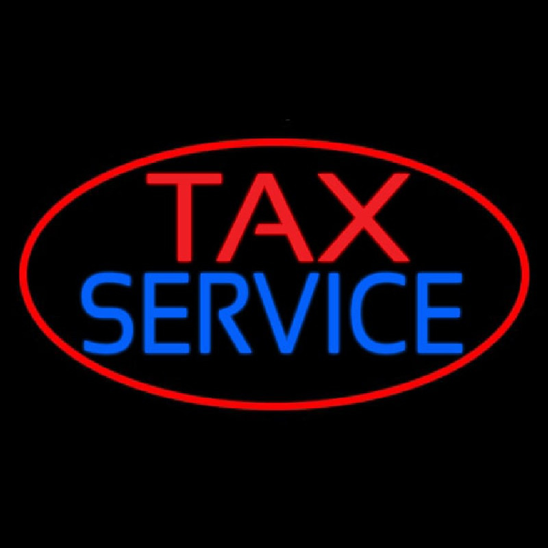 Oval Ta  Service Leuchtreklame