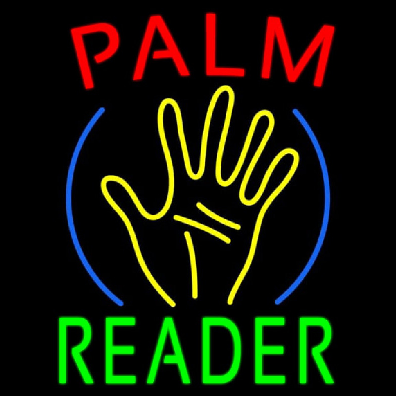 Palm Reader Hand Logo Leuchtreklame