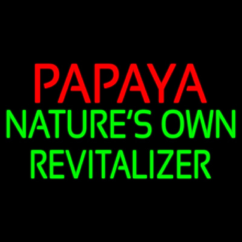 Papaya Natures Own Revitalize Leuchtreklame