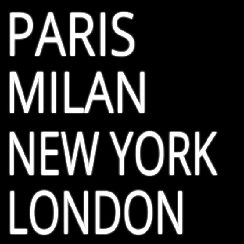 Paris Milan London Leuchtreklame