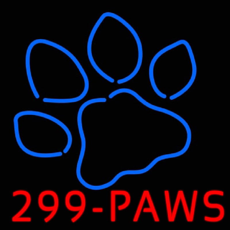 Paws With Logo Leuchtreklame