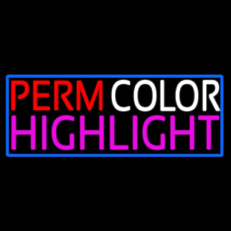 Perm Color Highlight Leuchtreklame