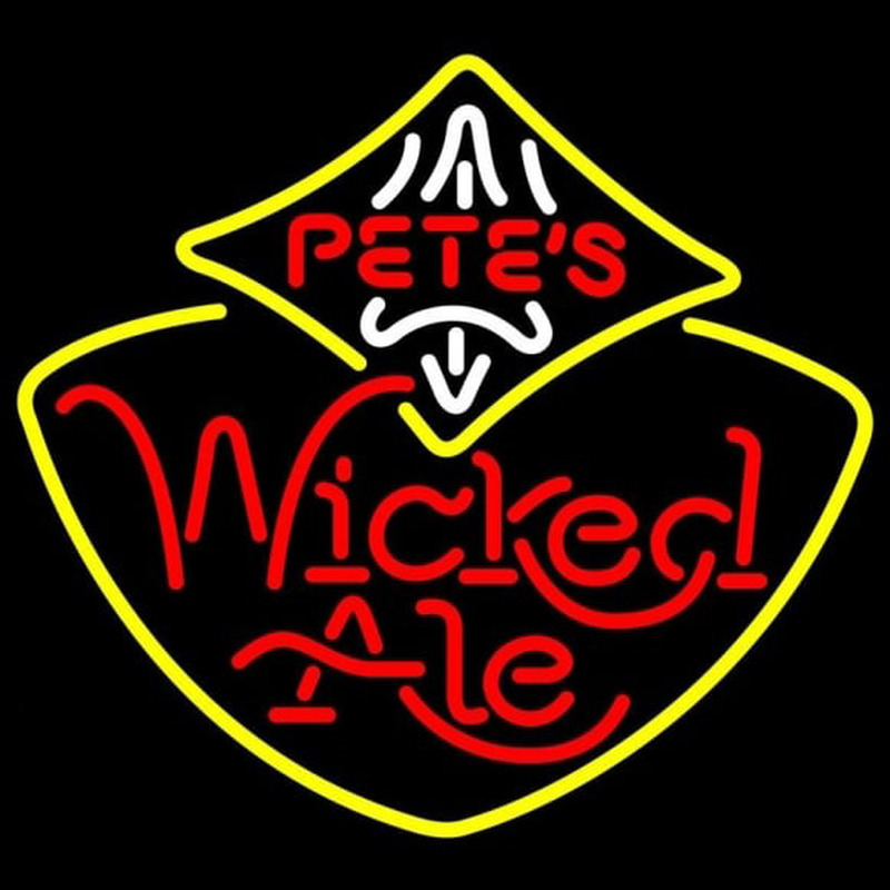 Petes Wicked Ale Beer Sign Leuchtreklame