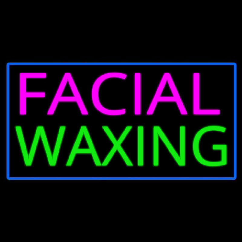 Pink Facial Wa ing Blue Border Leuchtreklame