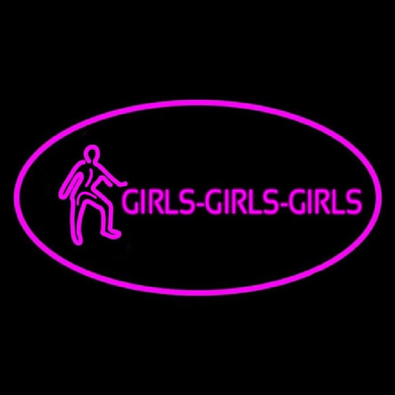 Pink Girls Girls Girls Leuchtreklame