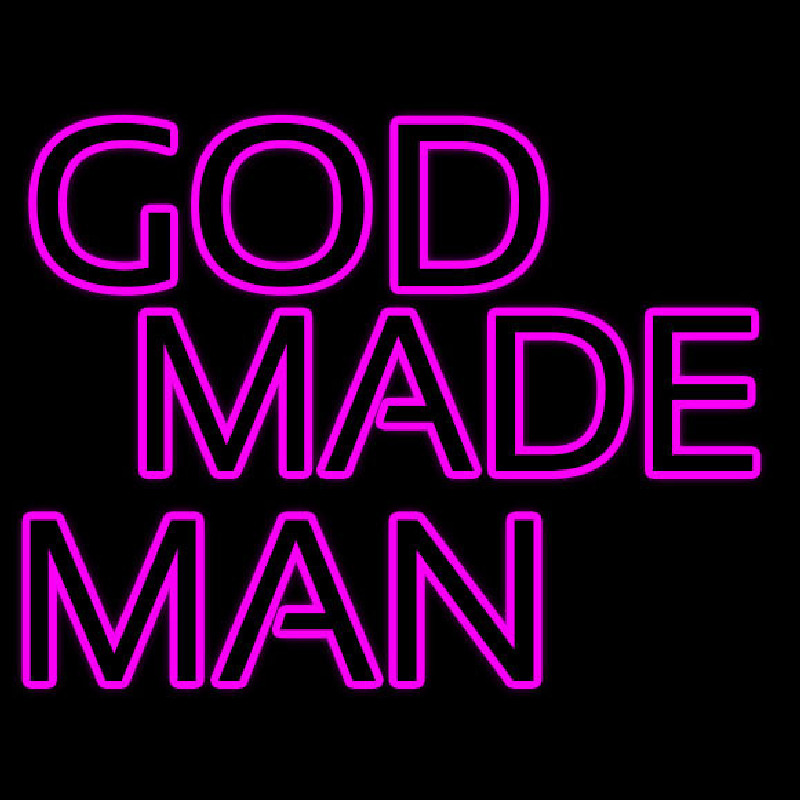 Pink God Made Man Leuchtreklame