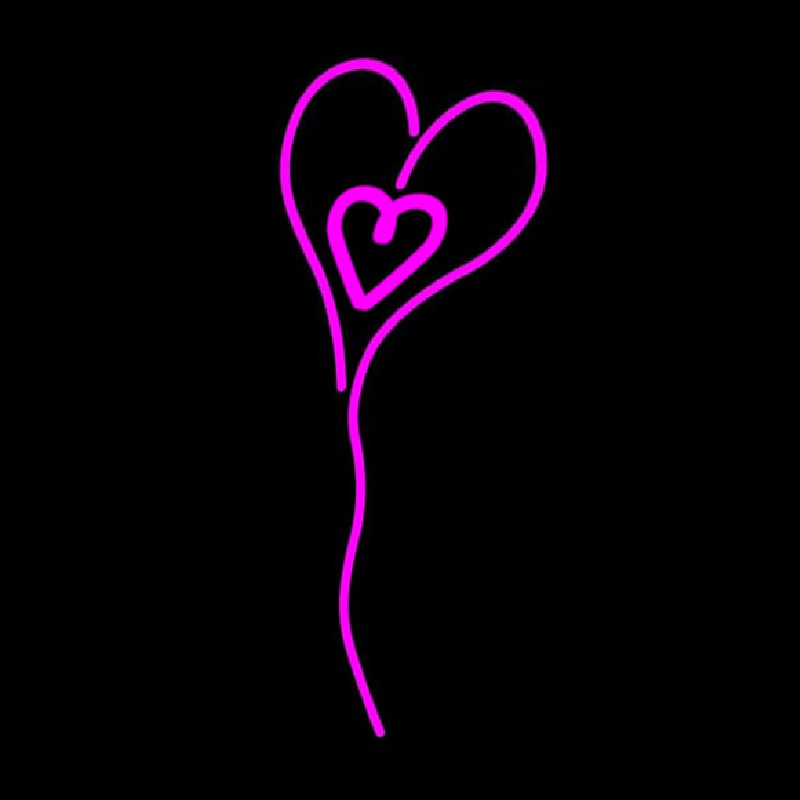 Pink Neon Heart Leuchtreklame