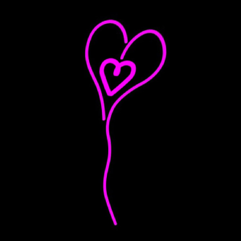 Pink Neon Heart Leuchtreklame