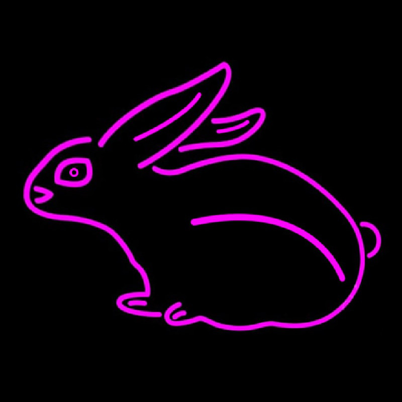 Pink Rabbit Leuchtreklame