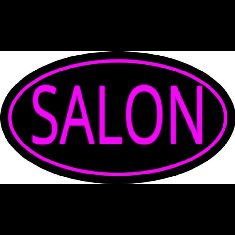 Pink Salon Oval Leuchtreklame