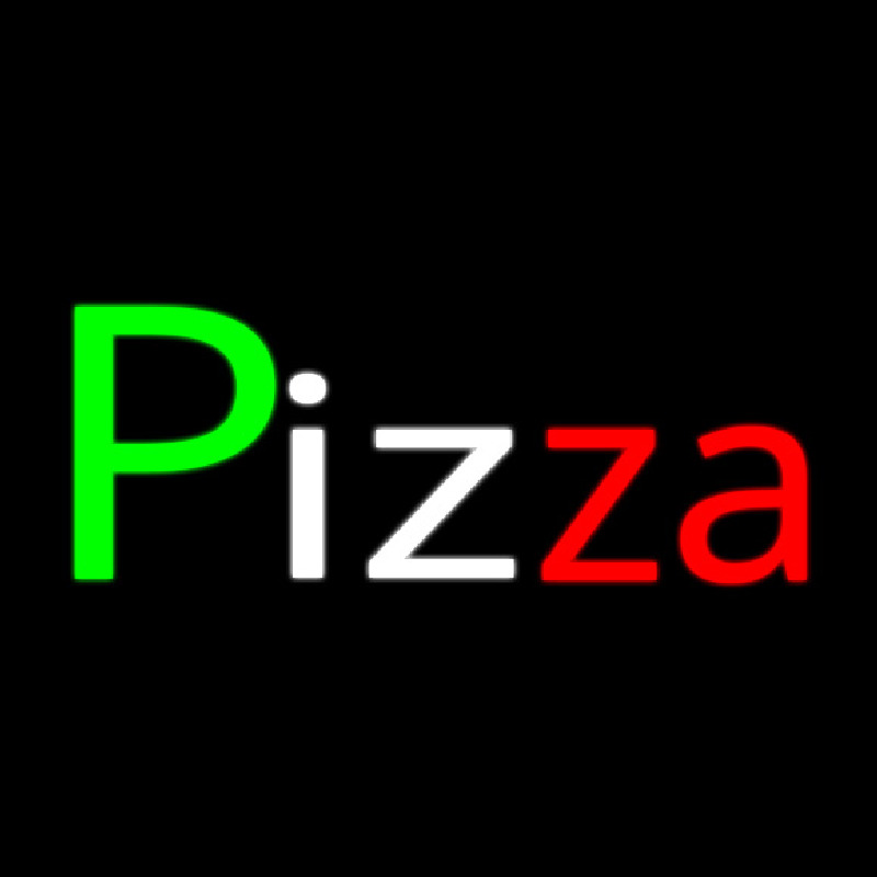 Pizza Italian Flag Colors Leuchtreklame