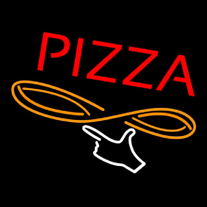 Pizza With Logo Leuchtreklame