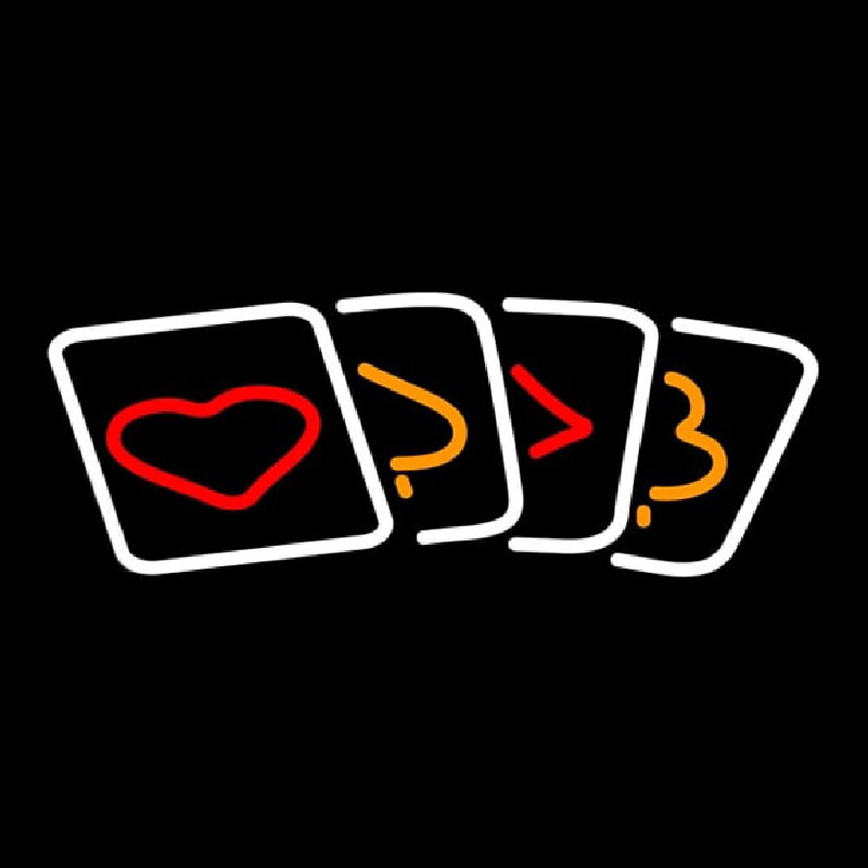 Poker Cards Icon 1 Leuchtreklame