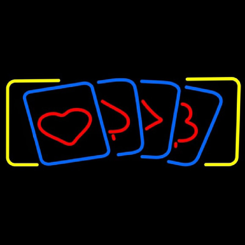 Poker Cards Icon 3 Leuchtreklame