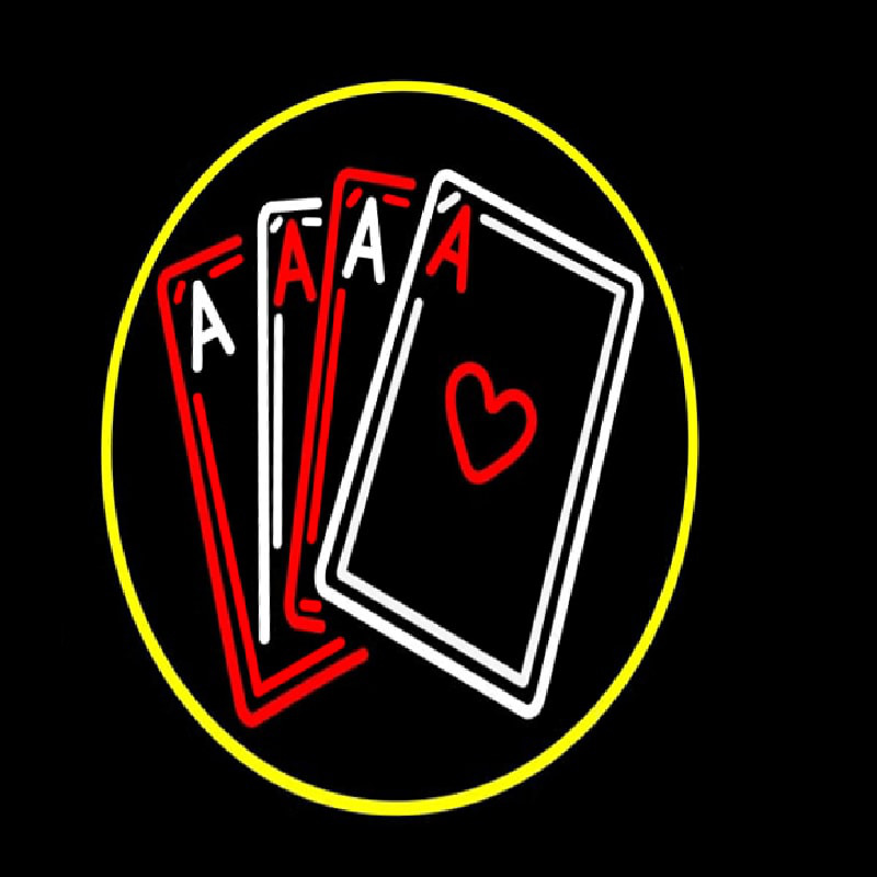 Poker Cards Icon 5 Leuchtreklame