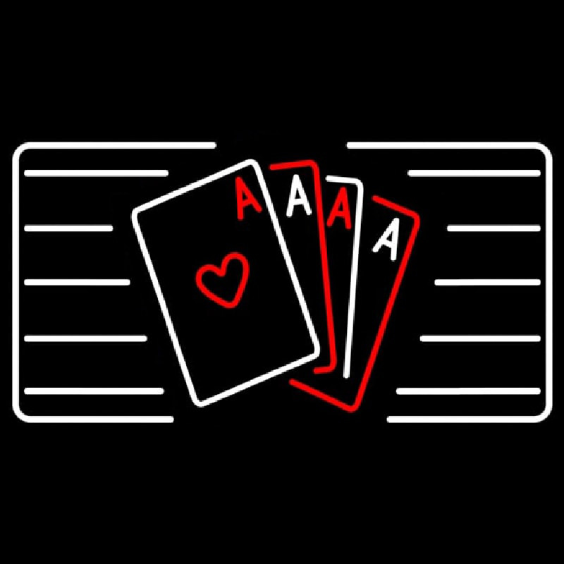 Poker Cards Icon 6 Leuchtreklame