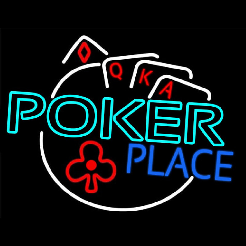 Poker Place Leuchtreklame