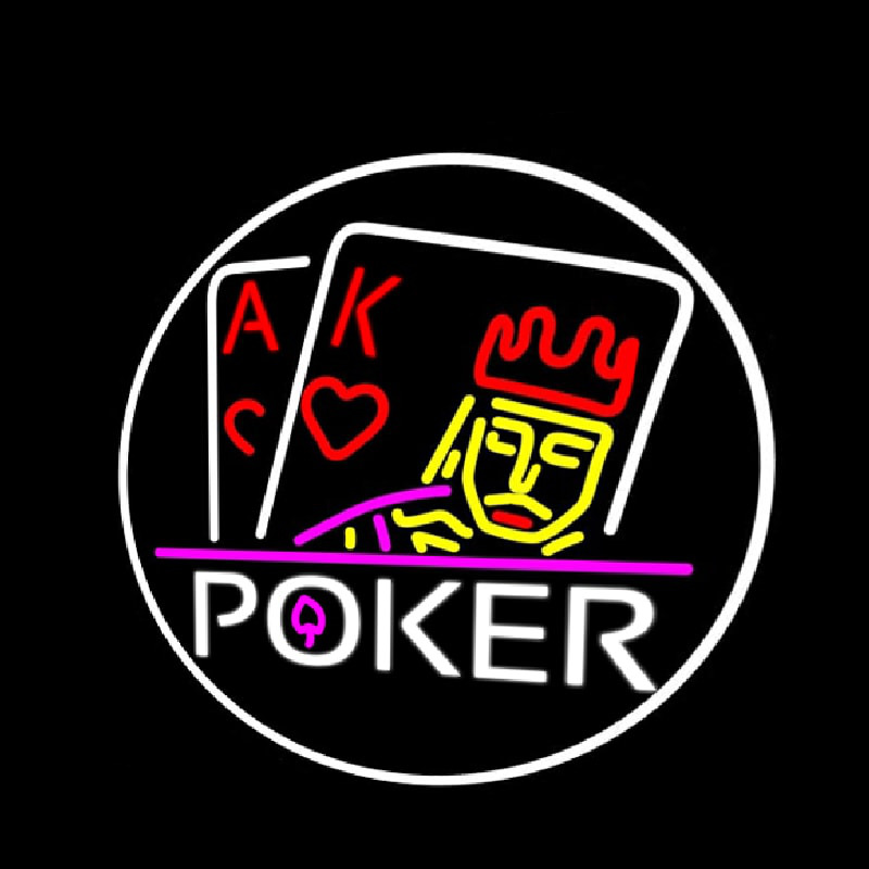 Poker With Border 1 Leuchtreklame