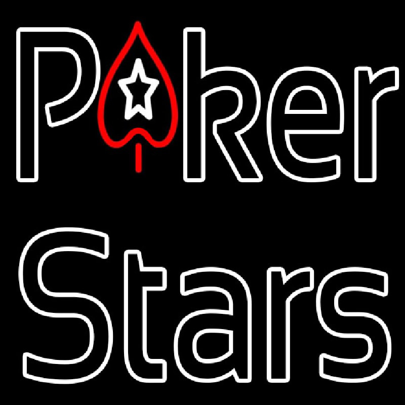 Pokers Stars Leuchtreklame