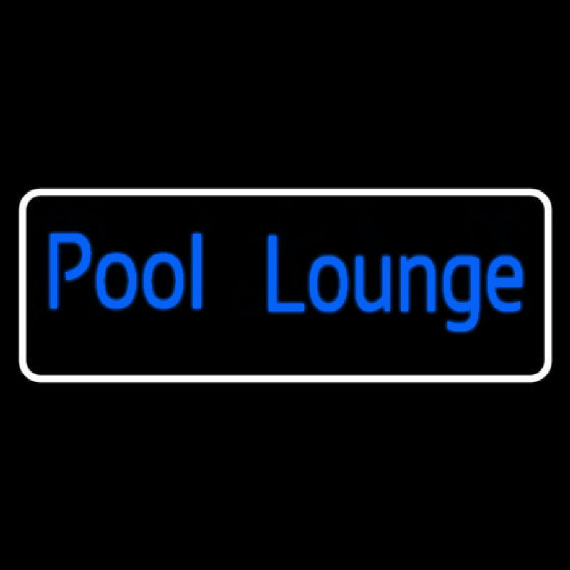 Pool Lounge With White Border Leuchtreklame