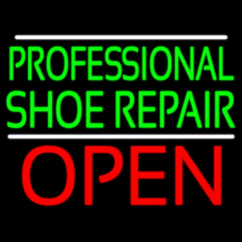 Professional Shoe Repair Open Leuchtreklame