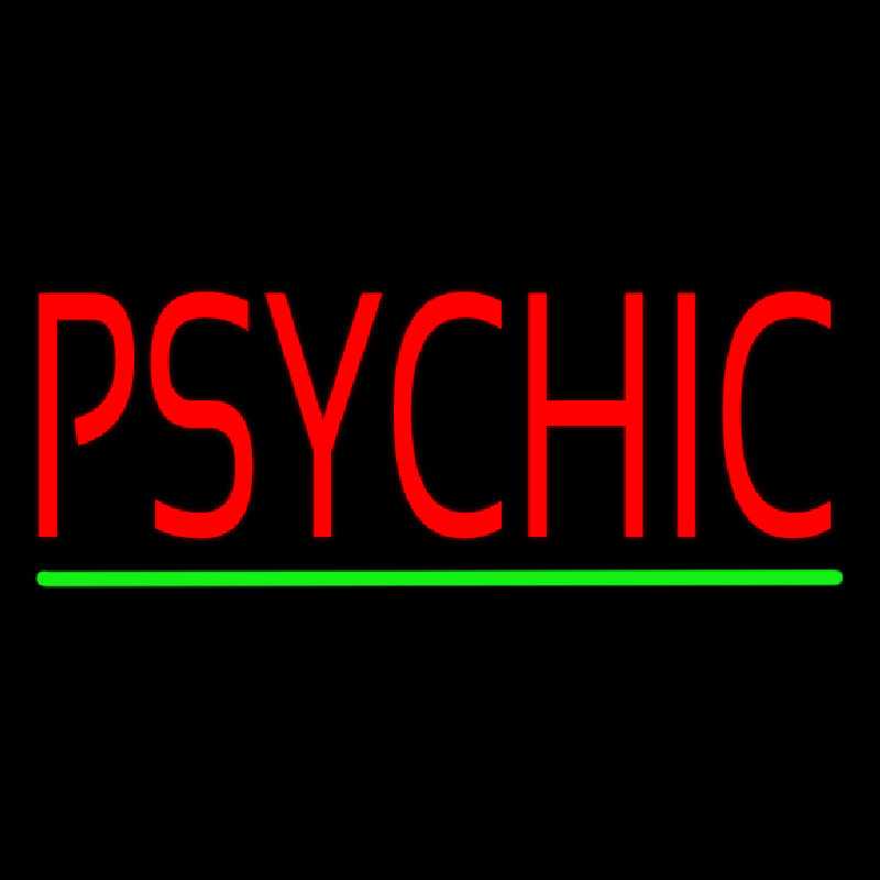 Psychic Green Line Leuchtreklame