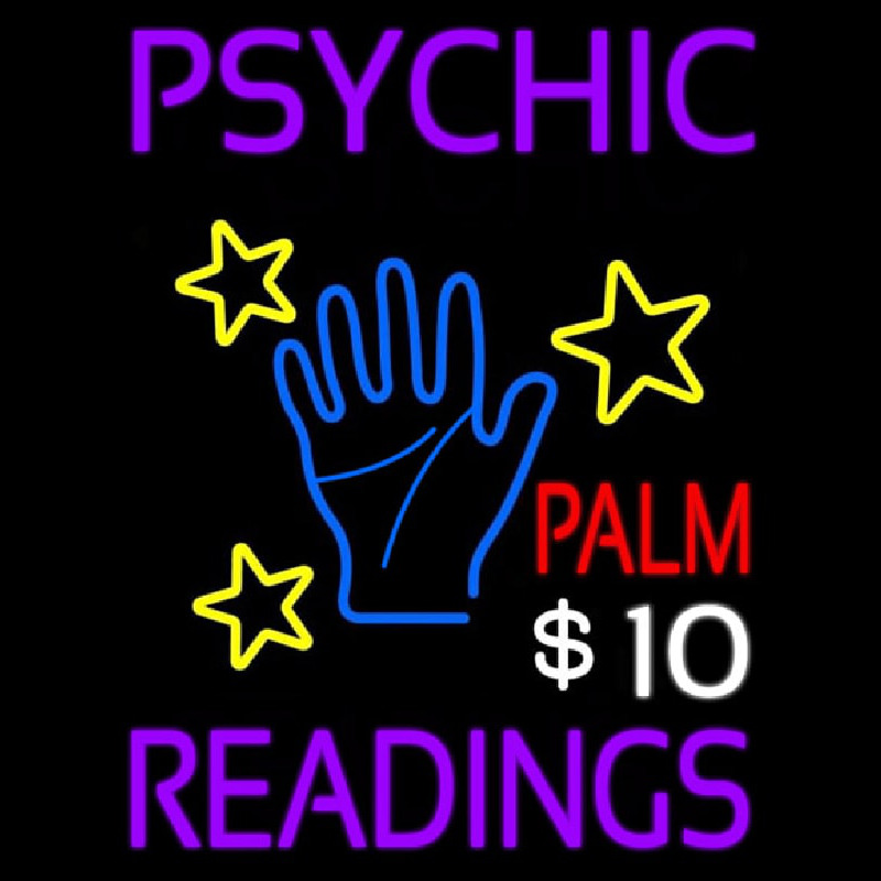 Psychic Palm Readings Leuchtreklame