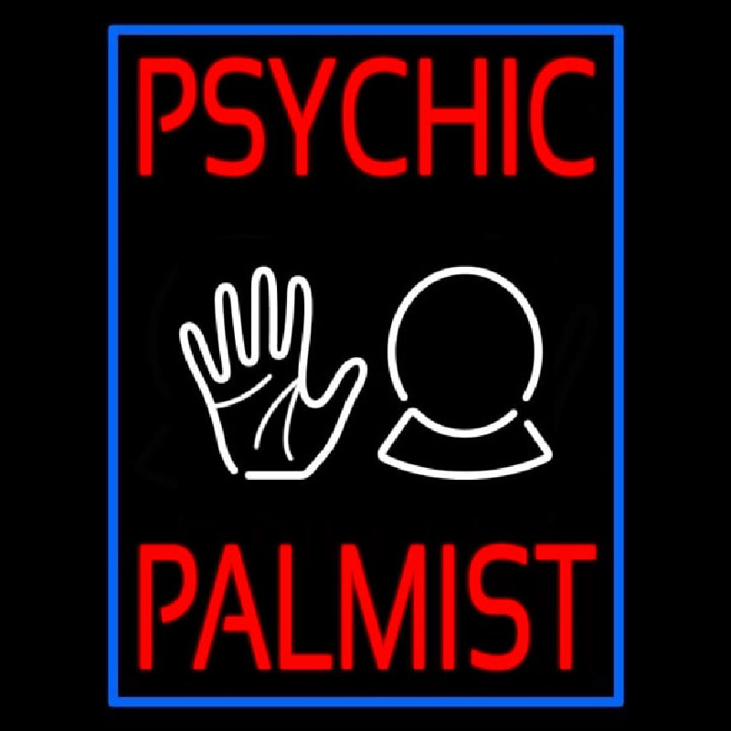 Psychic Palmist Leuchtreklame