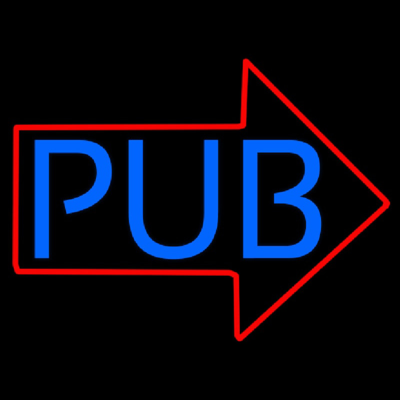 Pub With Arrow Leuchtreklame