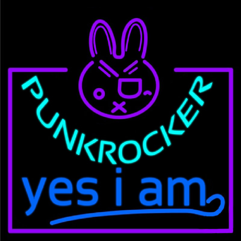 Punkrocker Yes I Am Leuchtreklame