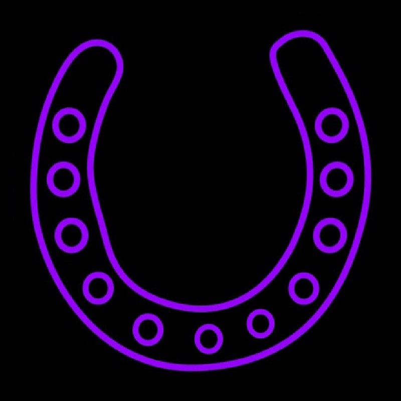 Purple Horseshoe Leuchtreklame