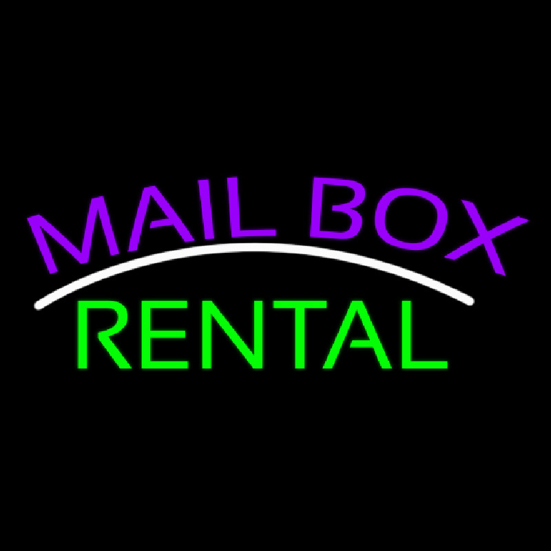 Purple Mailbo  Green Rental Block 1 Leuchtreklame