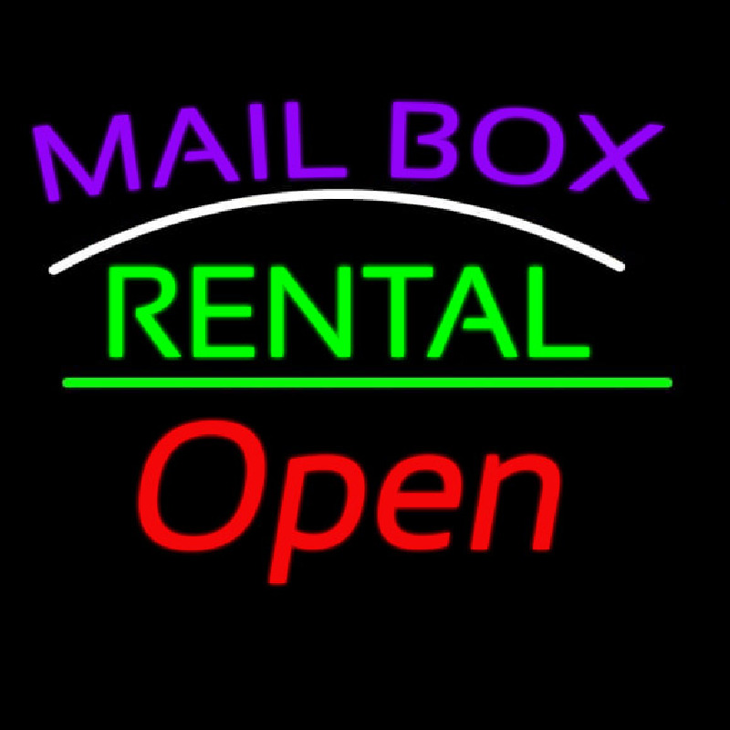 Purple Mailbo  Turquoise Rental With Open 2 Leuchtreklame