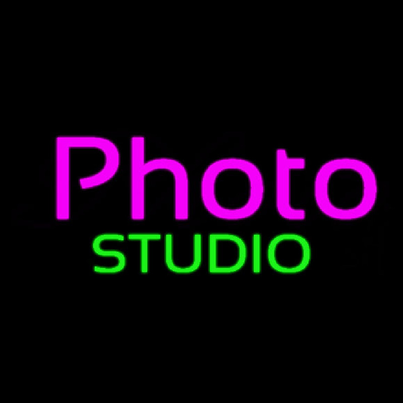 Purple Photo Green Studio Leuchtreklame