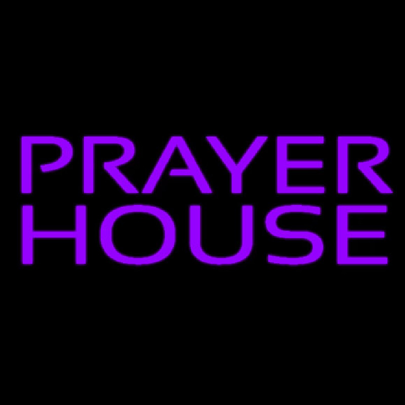 Purple Prayer House Leuchtreklame