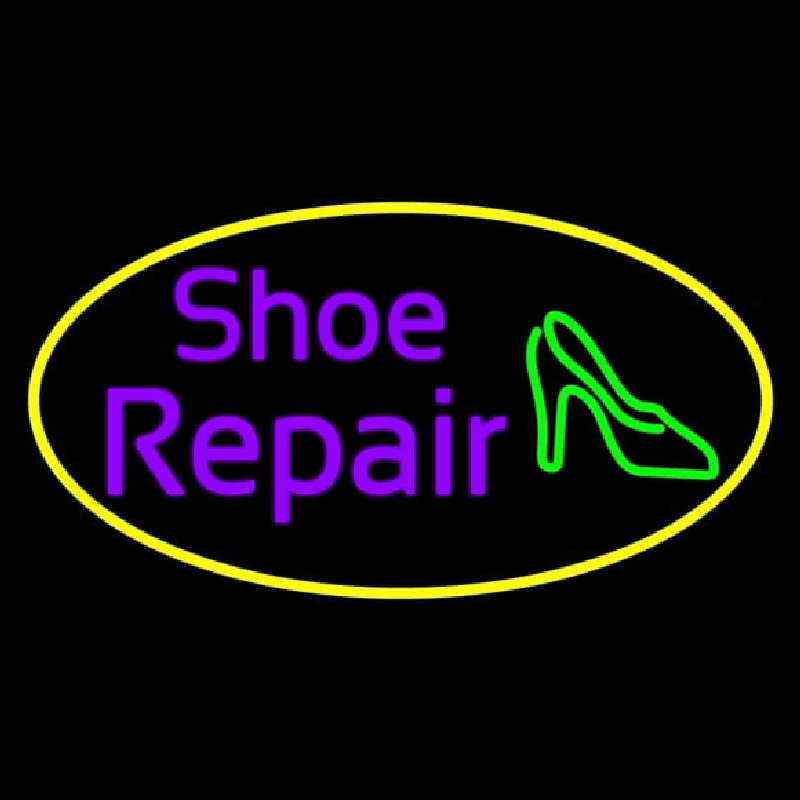 Purple Shoe Repair Sandal Leuchtreklame